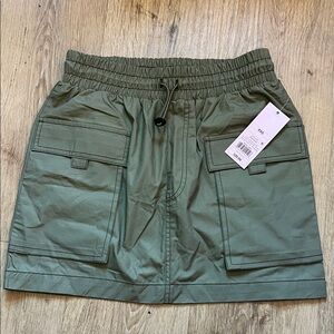 Olive Green Cargo Skirt